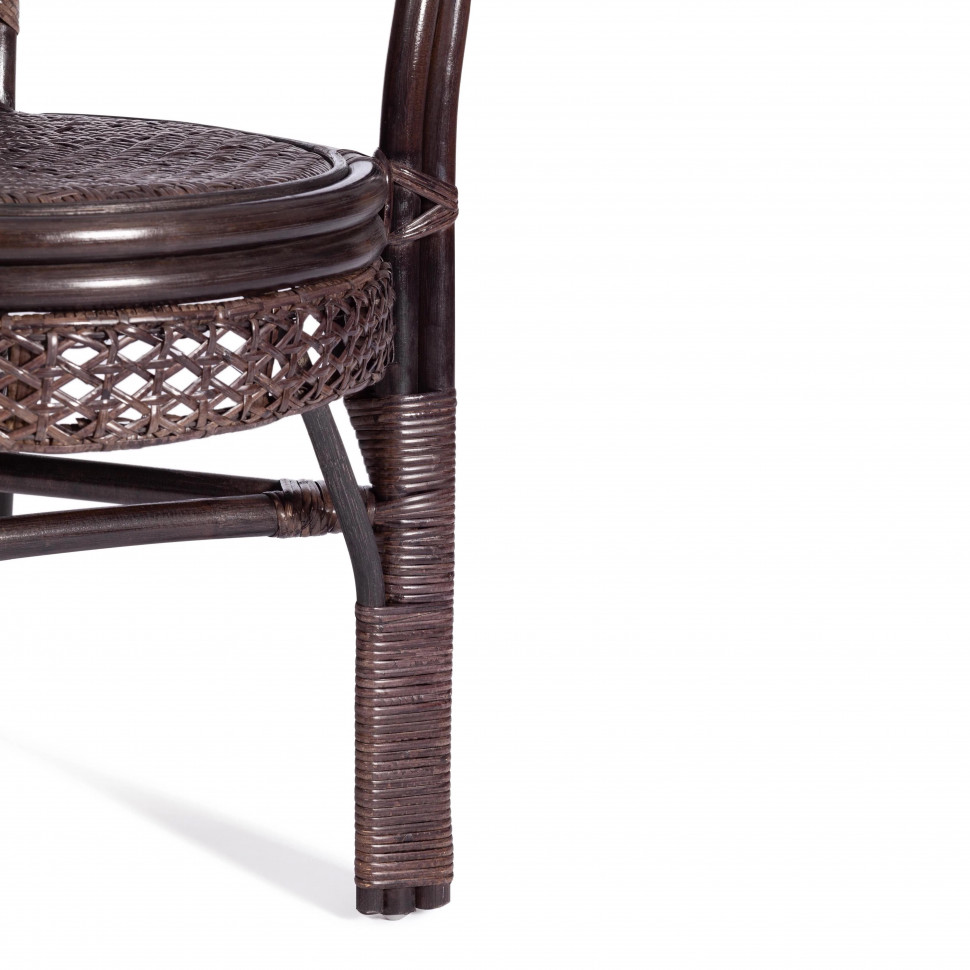 Кресло "PELANGI" 02/15B / без подушки / ротанг, walnut (грецкий орех)