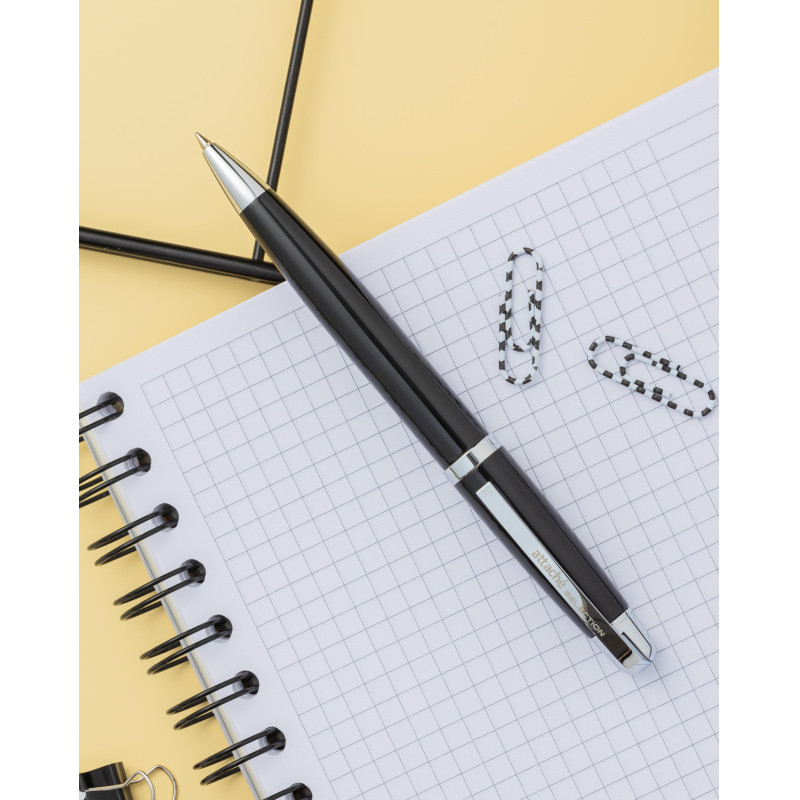 Ручка шариковая  Attache Selection, корп.черный,  стерж.синий, автом