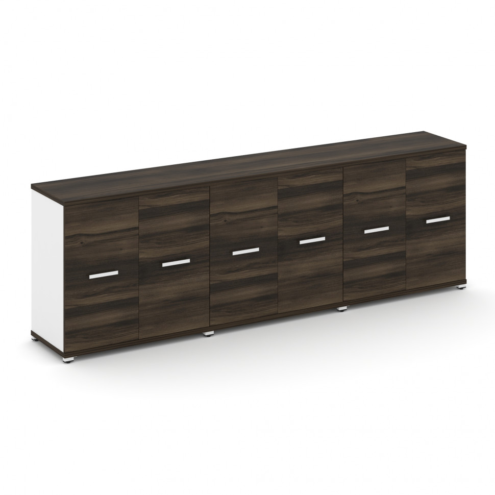 Concept Шкаф 3 широкие секции, 2 ниши CN.STS-233 W Дуб Мали/Белый Бриллиант/Металл Белый 2500*420*81