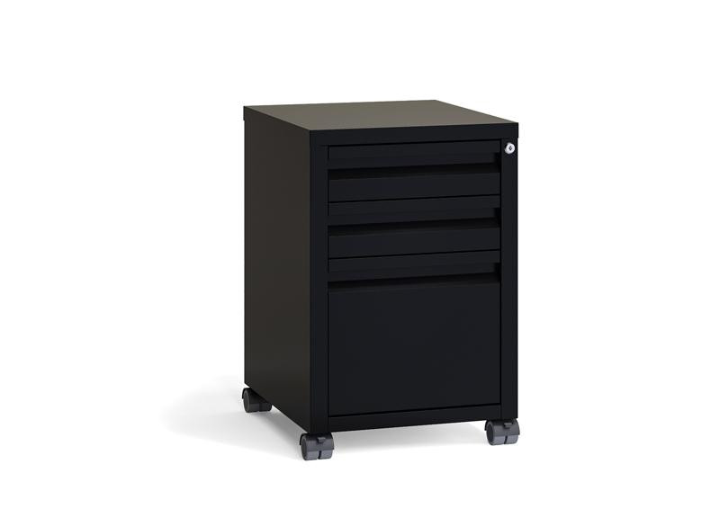 Riva Metal Тумба мобильная металлическая (центральный замок) RM.TM-21.1 Металл Черный 440*494*658