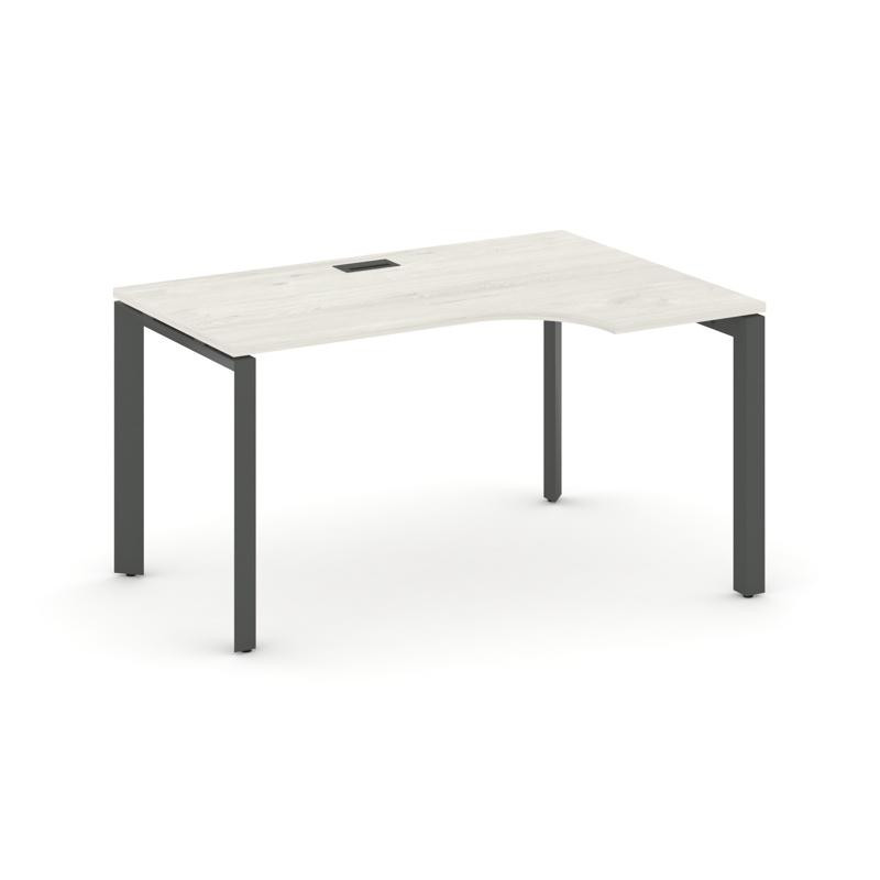 Style Project Стол рабочий эргономичный SN-59P.SPA-011(R) Дуб Наварра/Металл Антрацит/Черный Заглушк