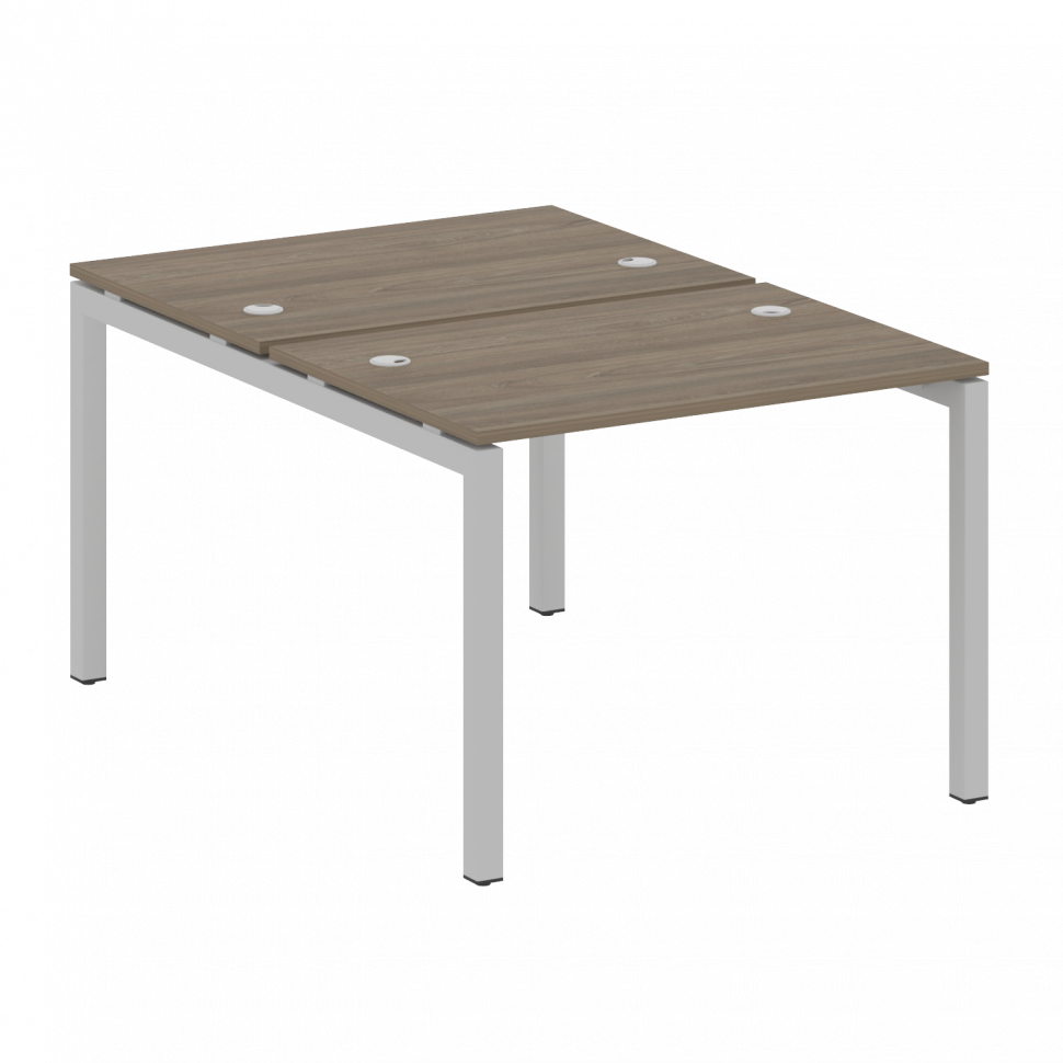 Metal System Quattro Рабочая станция на П-образном м/к 50БП.РАС-СП-2.1 Вяз Благородный/Металл Серый