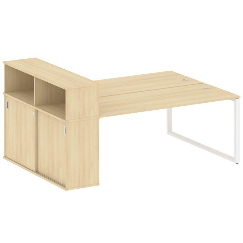 Metal System Рабочая станция с шкафом-купе на О-образном м/к БО.РС-СШК-2.5 Т Акация Лорка/Металл Бел Metal System Рабочая станция с шкафом-купе на О-образном м/к БО.РС-СШК-2.5 Т Акация Лорка/Металл Бел