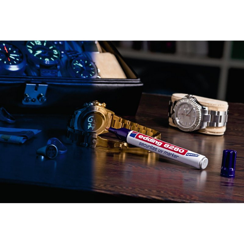 Маркер ультрафиолетовый EDDING E-8280 круглый наконечник 1,5-3мм