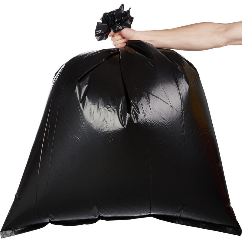 Мешки для мусора ПВД 160л 90x110см 50мкм черные 10шт/рул_Green Pack