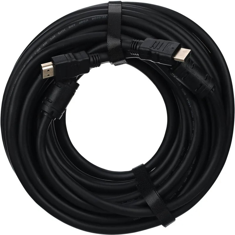 Кабель HDMI-19M-HDMI-19M ver 2.0+3D/Ethern,2 ф-ра 20m Telecom (TCG200F-20M)