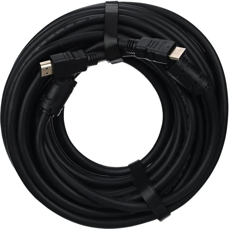 Кабель HDMI-19M-HDMI-19M ver 2.0+3D/Ethern,2 ф-ра 20m Telecom (TCG200F-20M)