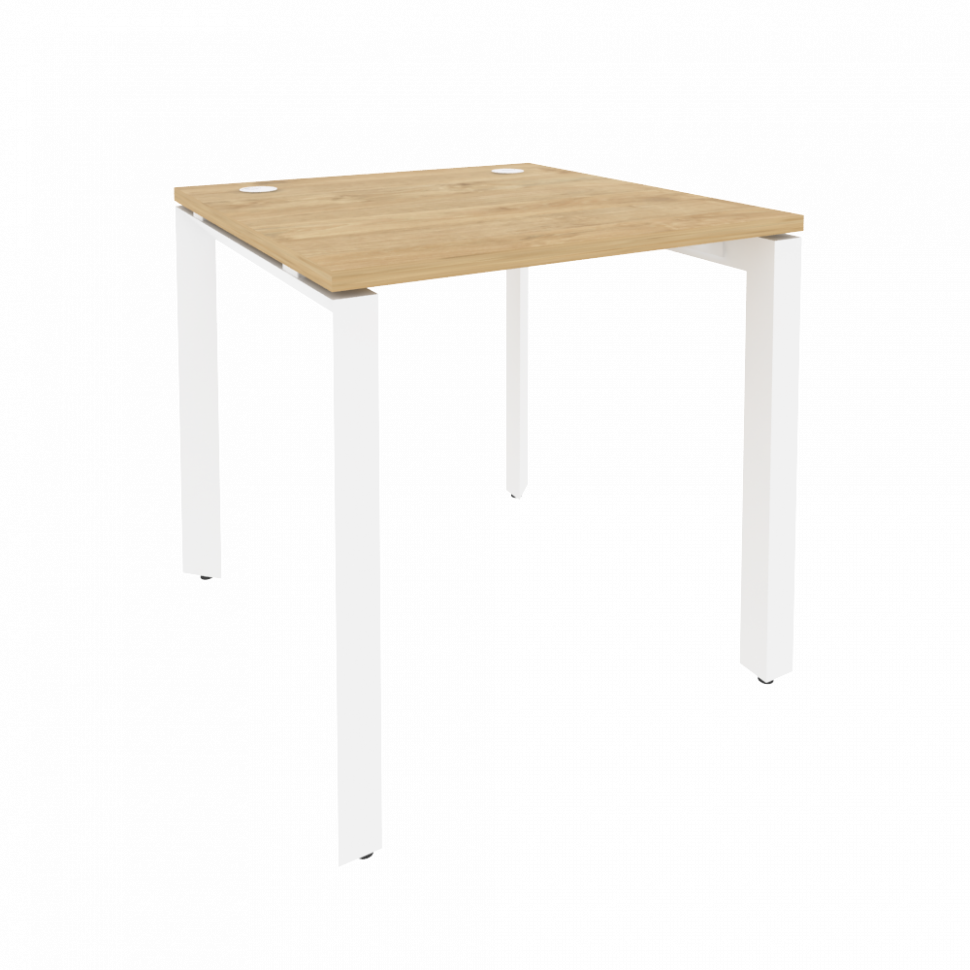 Onix Стол рабочий на П-образном м/к O.MP-SP-0.8 Тиквуд Светлый/Металл Белый 780*800*750 Onix Стол рабочий на П-образном м/к O.MP-SP-0.8 Тиквуд Светлый/Металл Белый 780*800*750