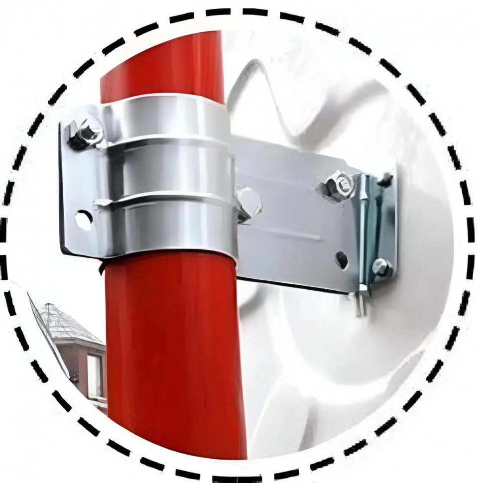 Зеркало дорожное сферическое, уличное 600 мм, с козырьком