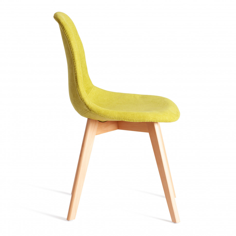 Стул CINDY SOFT (mod. C1021F1-1) фактурный велюр/дерево бук, 55 х 48 х 83 см, Светло-зеленый LY1701-8 / натуральный