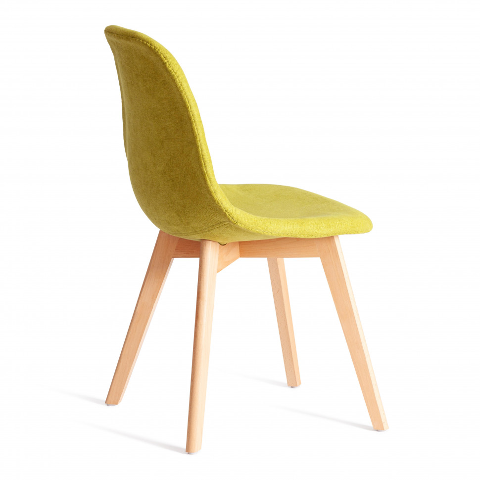 Стул CINDY SOFT (mod. C1021F1-1) фактурный велюр/дерево бук, 55 х 48 х 83 см, Светло-зеленый LY1701-8 / натуральный