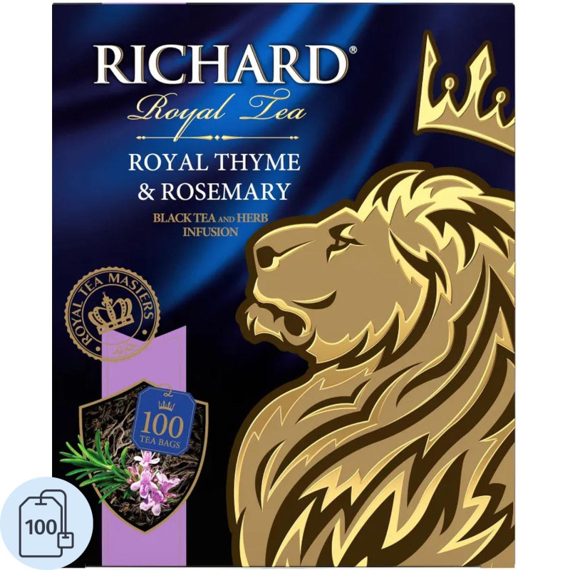 Чай Richard Royal Thyme&amp;Rosemary черный, 100 пак  13938