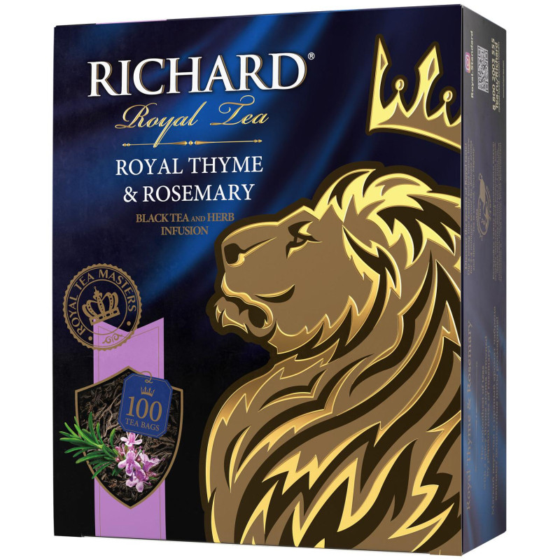 Чай Richard Royal Thyme&amp;Rosemary черный, 100 пак  13938