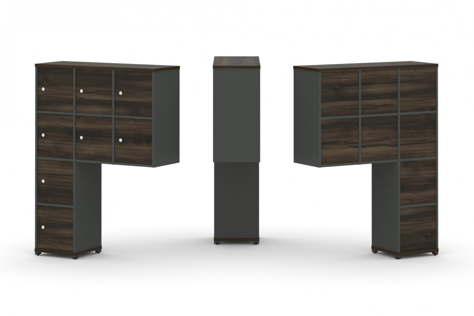 Concept Надставка высокая CN.ONV-010 Дуб Мали/Антрацит/Металл Антрацит 1099*350*1486