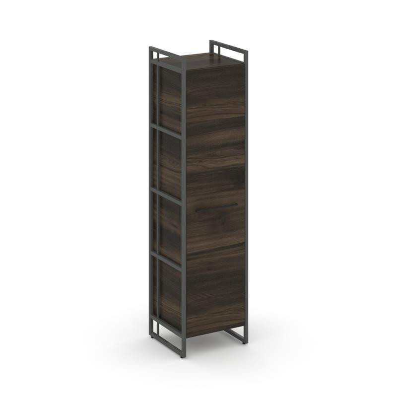 Rift Шкаф 4 ниши узкий RF.SU-41 (L) Дуб Мали/Металл Антрацит/Черный Ручки 420*396*1648