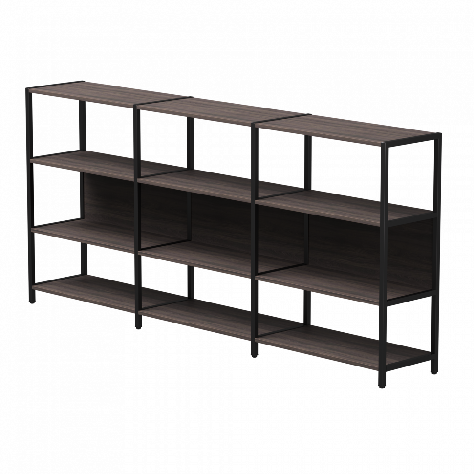 Набор стеллажных систем №3 Everprof EVO (ЭВО) 2440x385x1120 Дуб Пасадена/Черный
