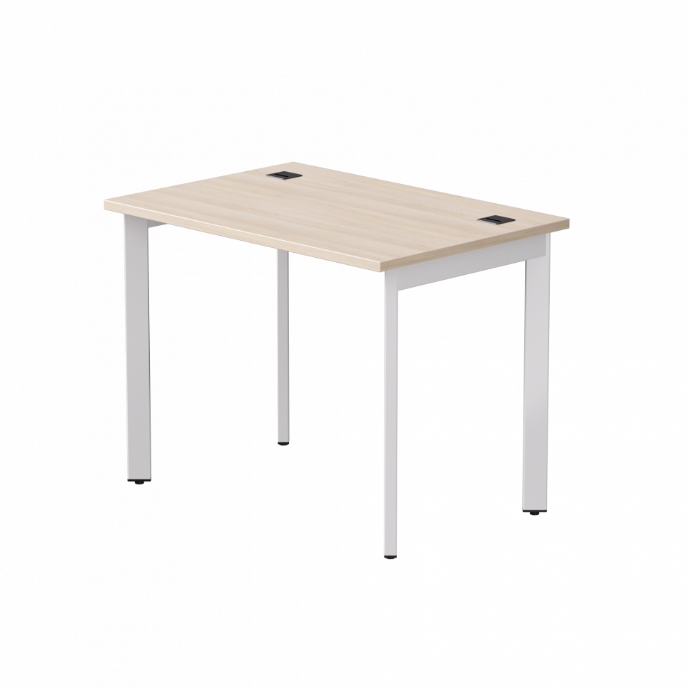 Стол прямой Everprof EVO (ЭВО) на металлокаркасе 980х670х755 мм опоры 45гр Дуб Соната/Белый