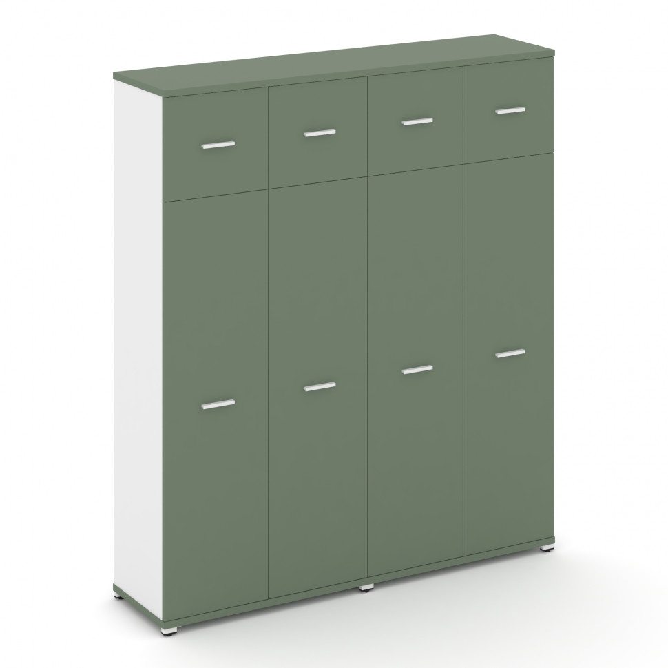 Concept Шкаф 2 широкие секции, 5 ниш CN.STS-527 W Кобо/Белый Бриллиант/Металл Белый 1668*420*1922 Concept Шкаф 2 широкие секции, 5 ниш CN.STS-527 W Кобо/Белый Бриллиант/Металл Белый 1668*420*1922