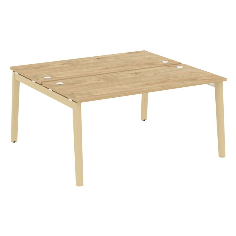 Onix Wood Рабочая станция OW.D.RS-2.4.7 Тиквуд Светлый/Дуб Светлый/Металл Белый 1580*1475*750