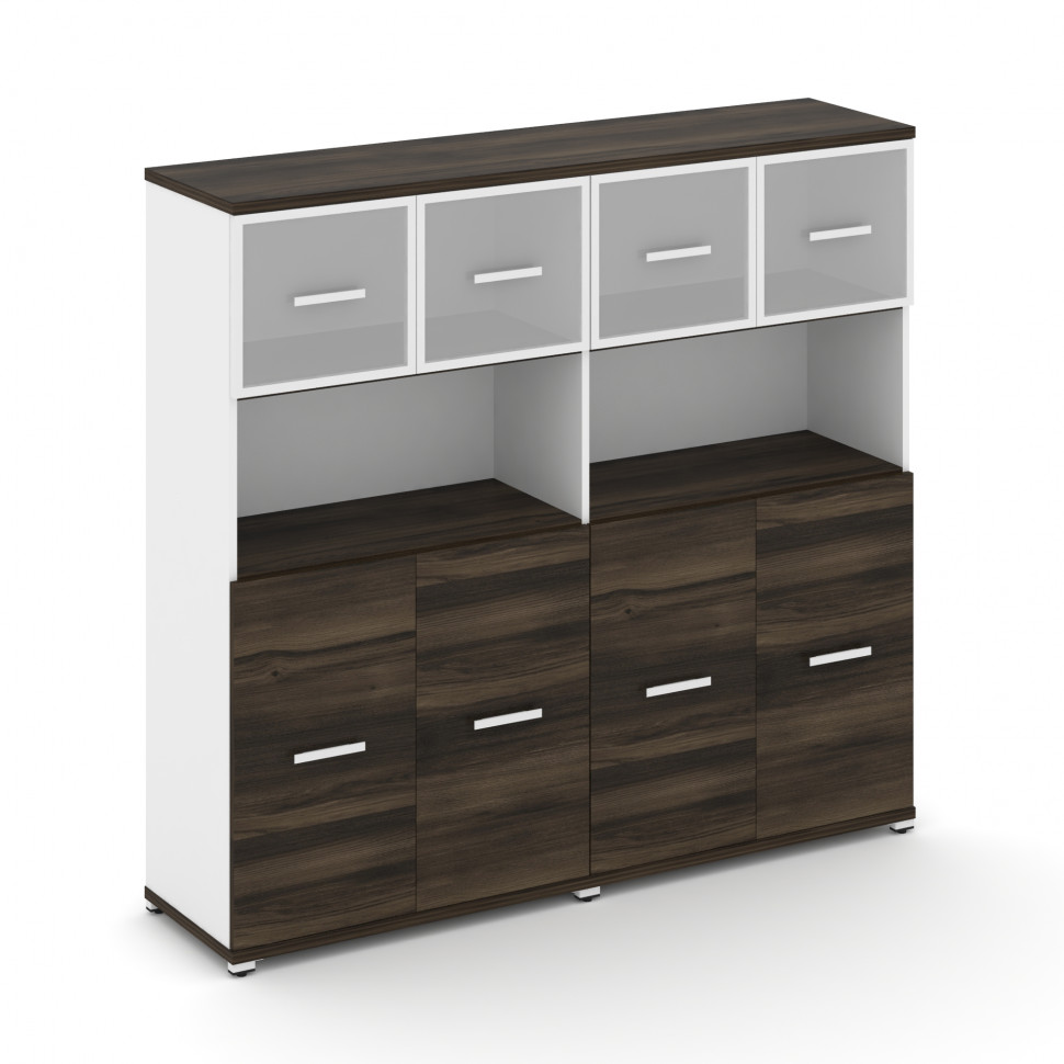 Concept Шкаф 2 широкие секции, 4 ниши CN.STS-425 RMW W Дуб Мали/Белый Бриллиант/Металл Белый/Сатин 1 Concept Шкаф 2 широкие секции, 4 ниши CN.STS-425 RMW W Дуб Мали/Белый Бриллиант/Металл Белый/Сатин 1