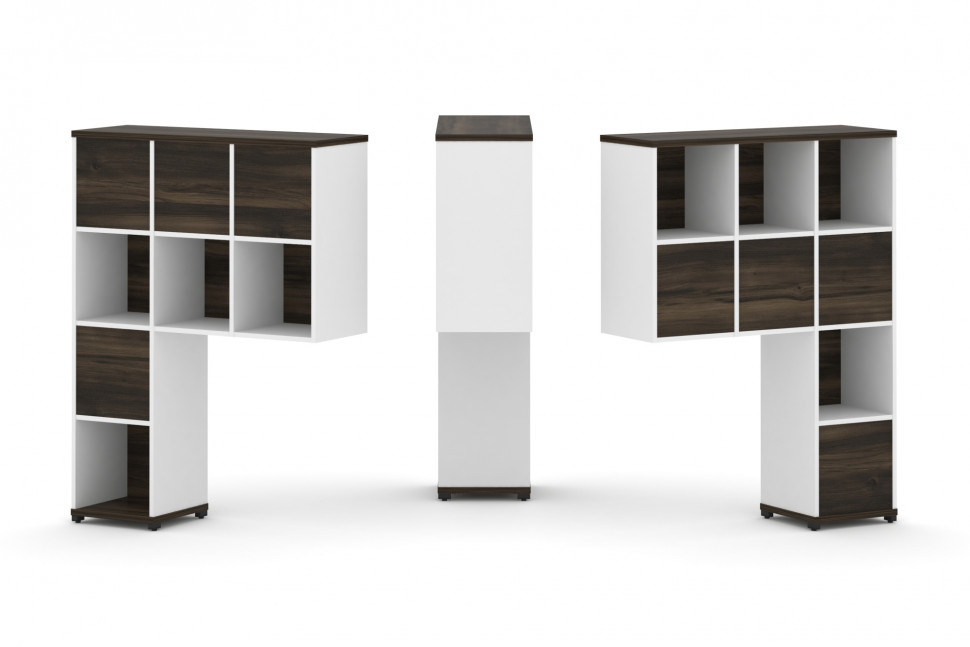 Concept Надставка высокая CN.DNV-005 Дуб Мали/Белый Бриллиант/Металл Черный 1099*350*1486 Concept Надставка высокая CN.DNV-005 Дуб Мали/Белый Бриллиант/Металл Черный 1099*350*1486