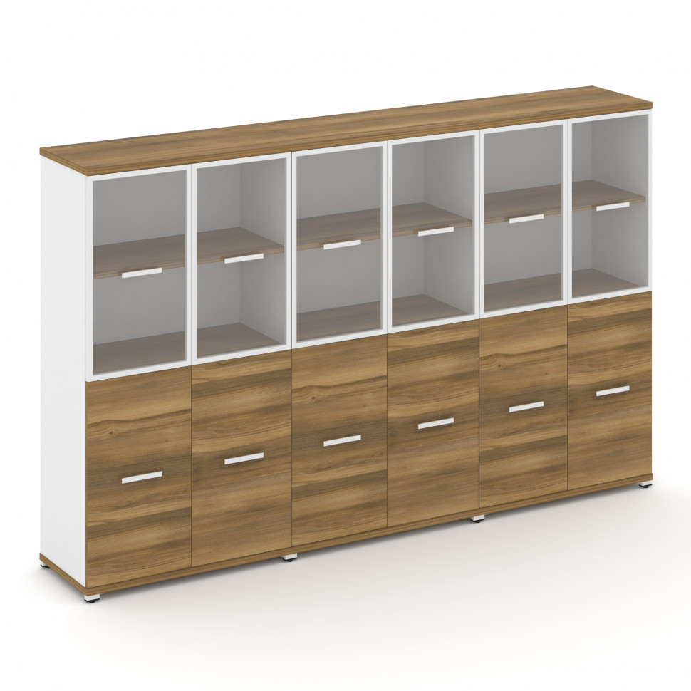 Concept Шкаф 3 широкие секции, 4 ниши CN.STS-432 RPW W Сандал Янтарный/Белый Бриллиант/Металл Белый/ Concept Шкаф 3 широкие секции, 4 ниши CN.STS-432 RPW W Сандал Янтарный/Белый Бриллиант/Металл Белый/