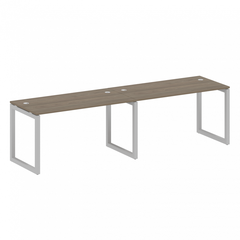 Metal System Quattro Рабочая станция на 2 места на О-образном м/к 50БО.СМ-2.3 Вяз Благородный/Металл