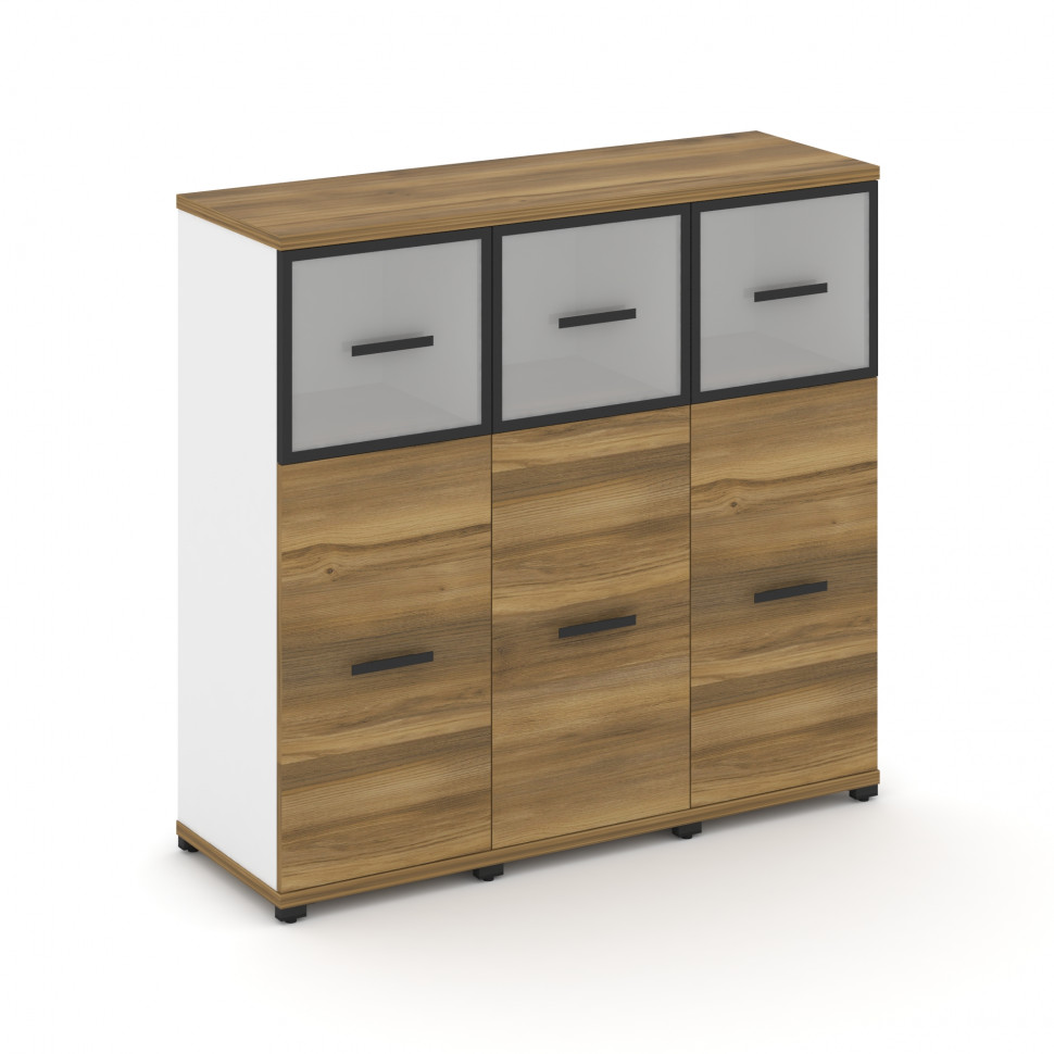 Concept Шкаф 3 узкие секции, 3 ниши CN.STU-334 RMB B Сандал Янтарный/Белый Бриллиант/Металл Черный/С