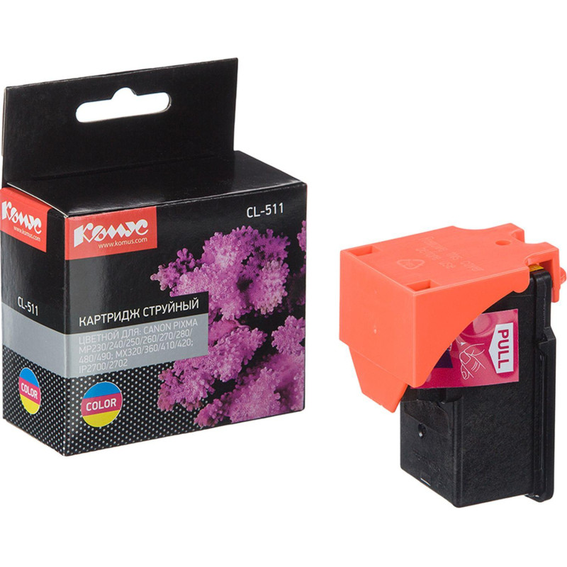 Картридж струйный Комус CL-511 (2972B007) цв. для МР240/250/260/270/490/230