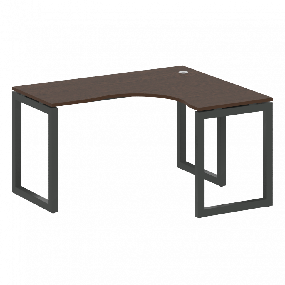 Metal System Quattro Стол криволинейный правый на О-образном м/к 50БО.СА-3 (R) Венге Цаво/Металл Ант