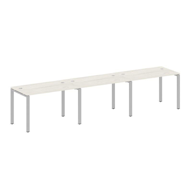 Metal System Рабочая станция на 3 места на П-образном м/к БП.СМ-3.2 Дуб Наварра/Металл Серый 3600*72