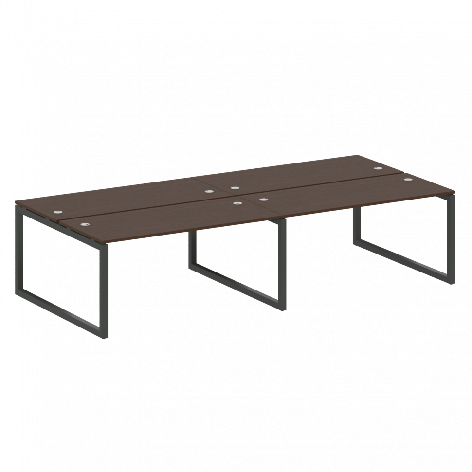 Metal System Quattro Рабочая станция на 4 места на О-образном м/к 50БО.СМ-4.4 Венге Цаво/Металл Антр Metal System Quattro Рабочая станция на 4 места на О-образном м/к 50БО.СМ-4.4 Венге Цаво/Металл Антр