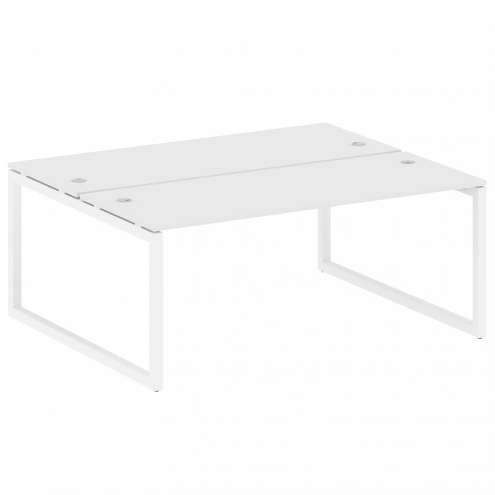 Metal System Quattro Рабочая станция на О-образном м/к 50БО.РАС-СП-2.5 Белый/Металл Белый 1800*1475*