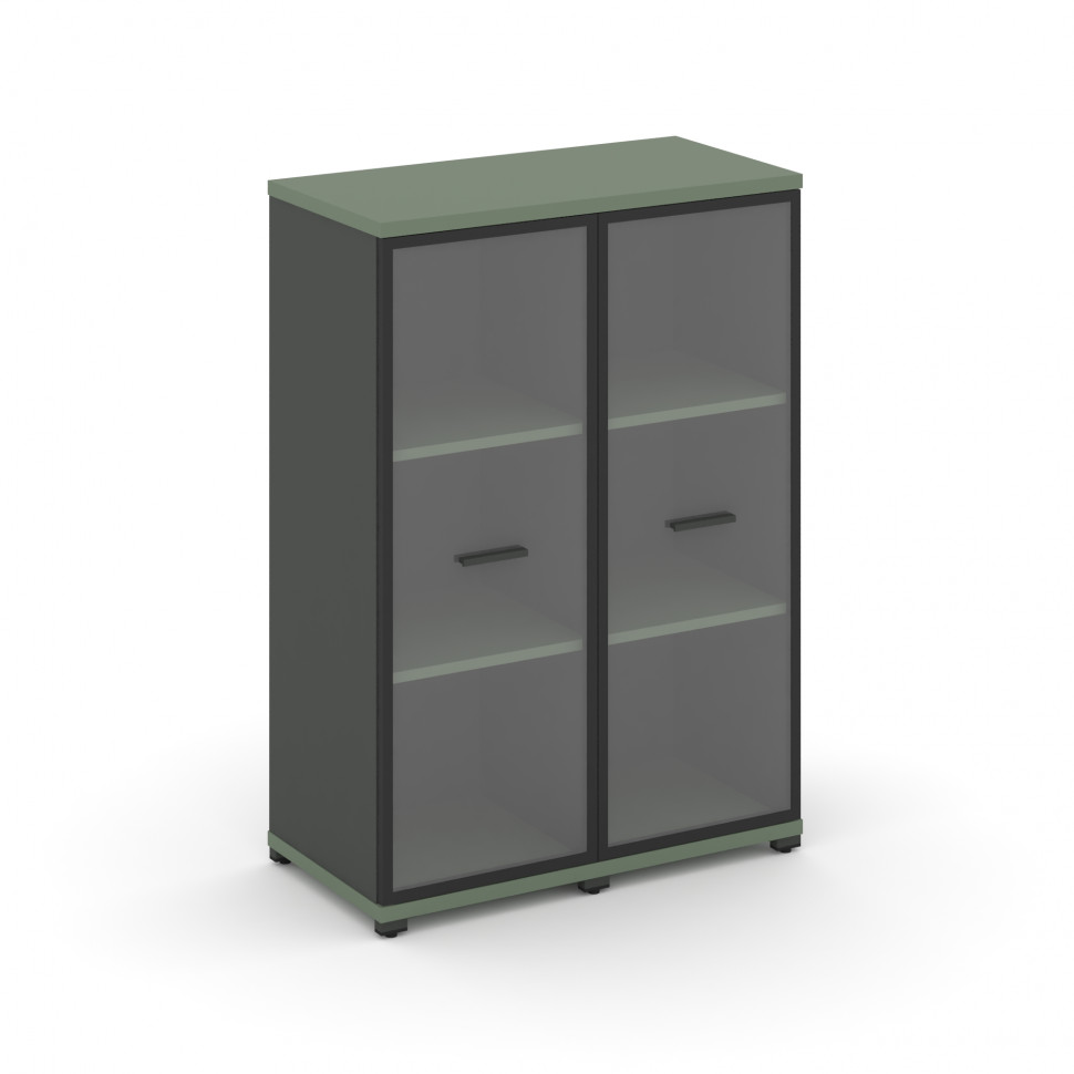 Concept Шкаф 2 узкие секции, 3 ниши CN.STU-326 RPB A Кобо/Антрацит/Металл Антрацит/Прозрачный 836*42