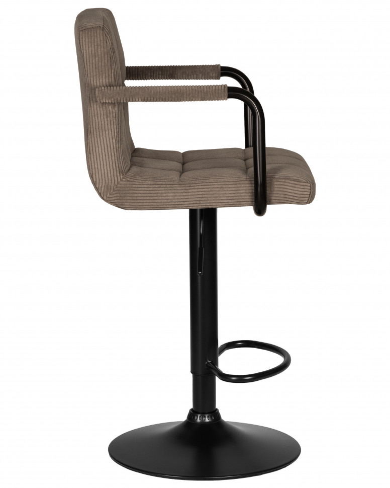 Набор 2 шт Стул барный DOBRIN KRUGER ARM BLACK, какао вельвет (LAR-E2041-05)