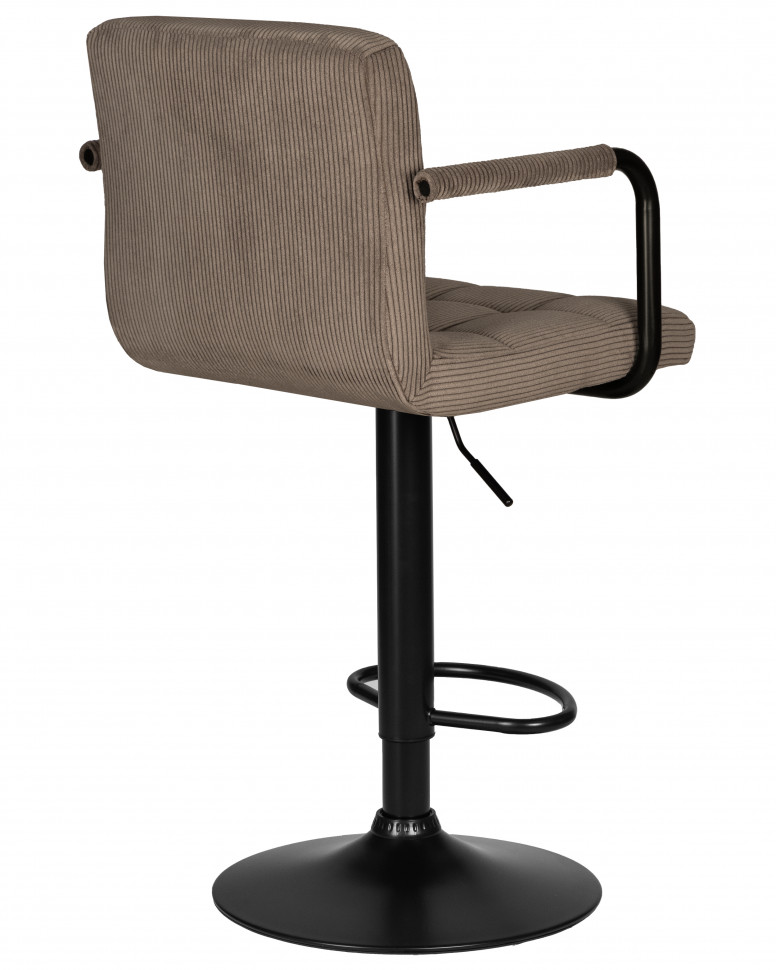 Набор 2 шт Стул барный DOBRIN KRUGER ARM BLACK, какао вельвет (LAR-E2041-05)