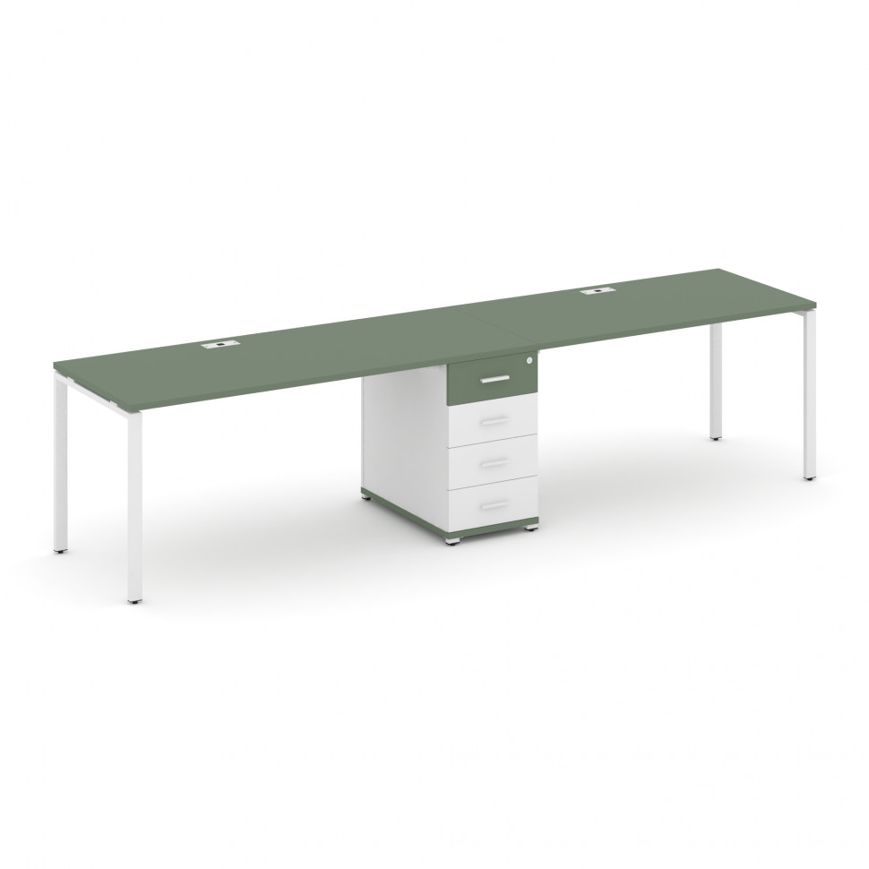 Concept Рабочая станция 2 места с 1 опорной тумбой CN.ORS-403 W Кобо/Белый Бриллиант/Металл Белый 31 Concept Рабочая станция 2 места с 1 опорной тумбой CN.ORS-403 W Кобо/Белый Бриллиант/Металл Белый 31