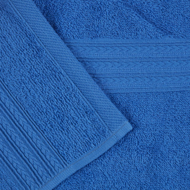 Набор полотенец махровых Luscan/бордюр 400г/м2, 50х90 ярк-син, 10шт/уп