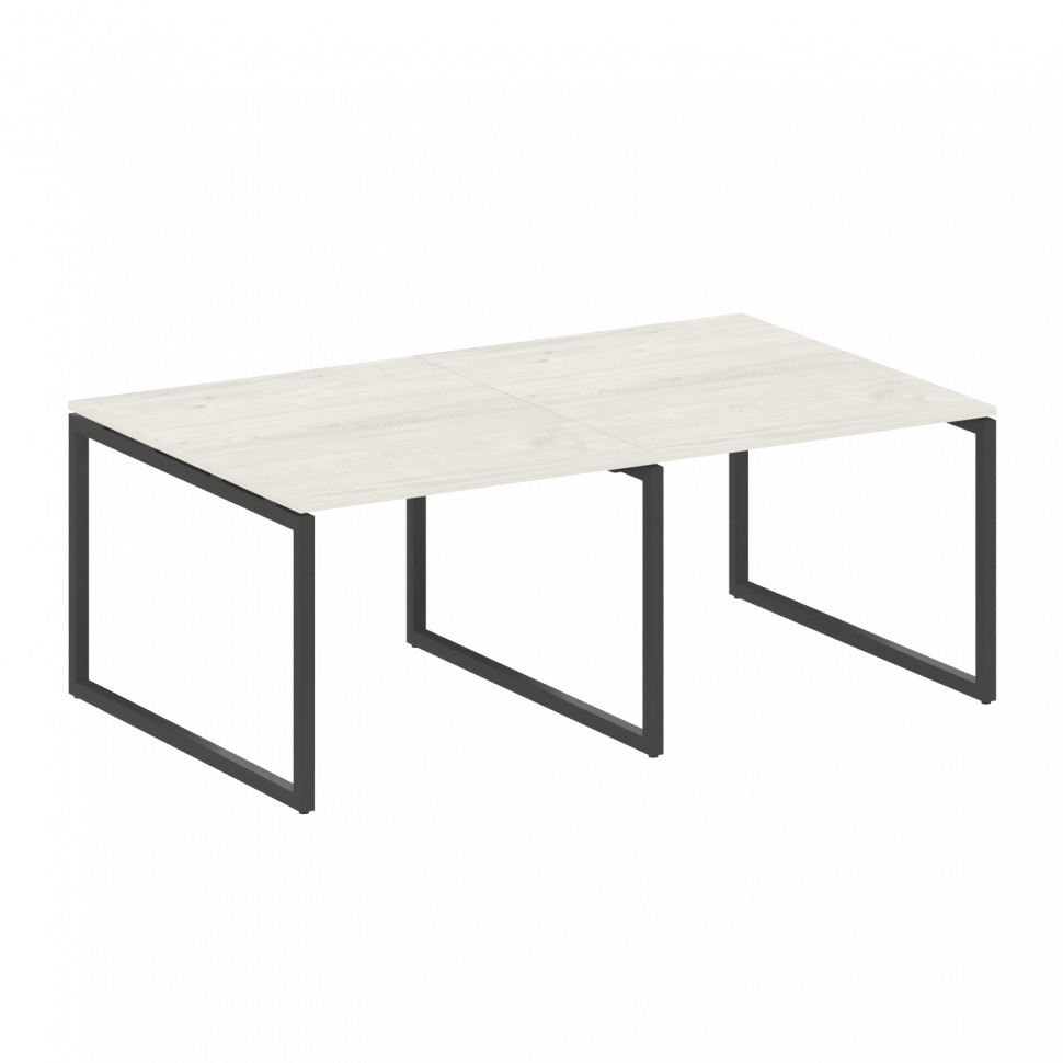 Metal System Quattro Перег. стол (2 столешницы) на О-образном м/к 40БО.ПРГ-2.1 Дуб Наварра/Металл Ан