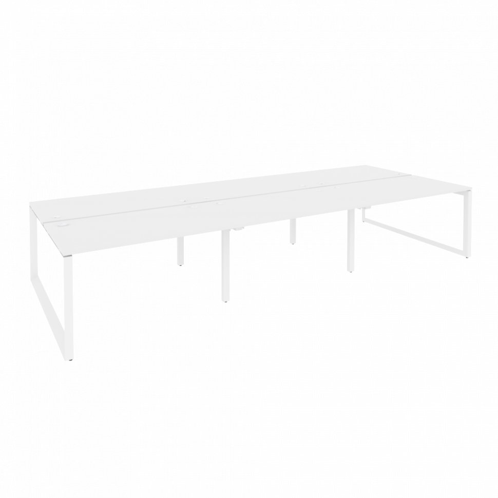 Onix Рабочая станция на О-образном м/к O.MO-D.RS-6.3.8 Белый Бриллиант/Металл Белый 4140*1635*750