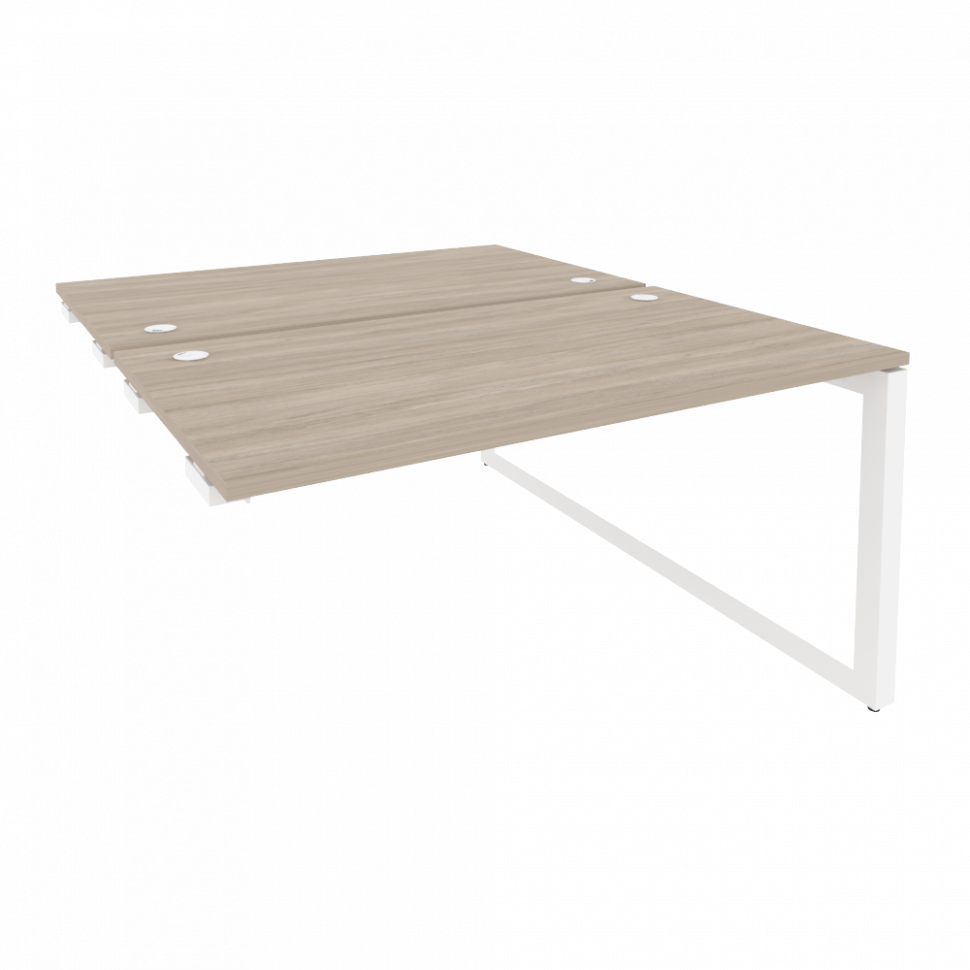 Onix Стол-приставка двойной на О-образном м/к к опорым элем. O.MO-D.SPR-3.8 Дуб Аттик/Металл Белый 1 Onix Стол-приставка двойной на О-образном м/к к опорым элем. O.MO-D.SPR-3.8 Дуб Аттик/Металл Белый 1