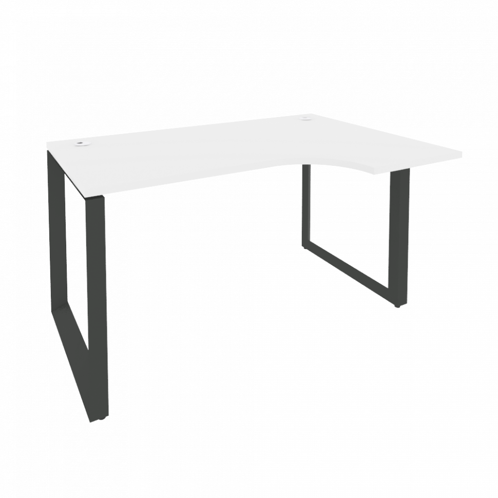 Onix Стол эргономичный правый на О-образном м/к O.MO-SA-2 (R) Белый Бриллиант/Металл Антрацит 1380*9