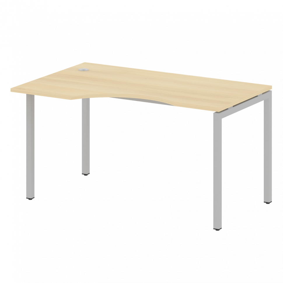 Metal System Quattro Стол криволинейный левый на П-образном м/к 40БП.СА-2 (L) Акация Лорка/Металл Се