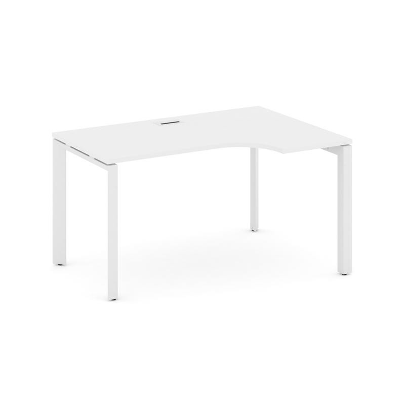 Style Project Стол рабочий эргономичный SN-59P.SPA-002(R) Белый/Металл Белый/Белый Заглушка 1580*600