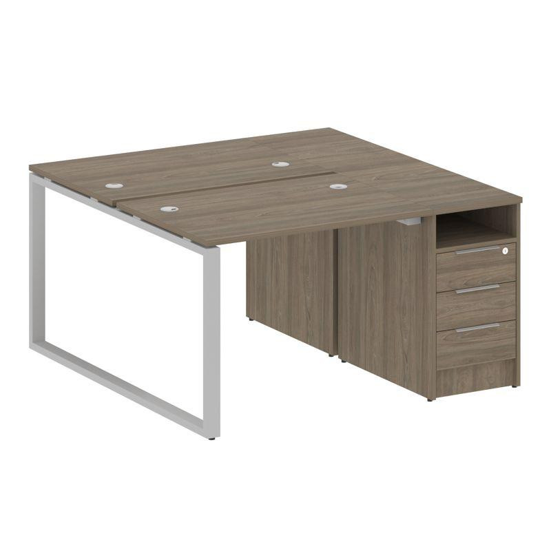 Metal System Рабочая станция с тумбой на О-образном м/к БО.РС-СТП-2.1 Вяз Благородный/Металл Серый 1 Metal System Рабочая станция с тумбой на О-образном м/к БО.РС-СТП-2.1 Вяз Благородный/Металл Серый 1