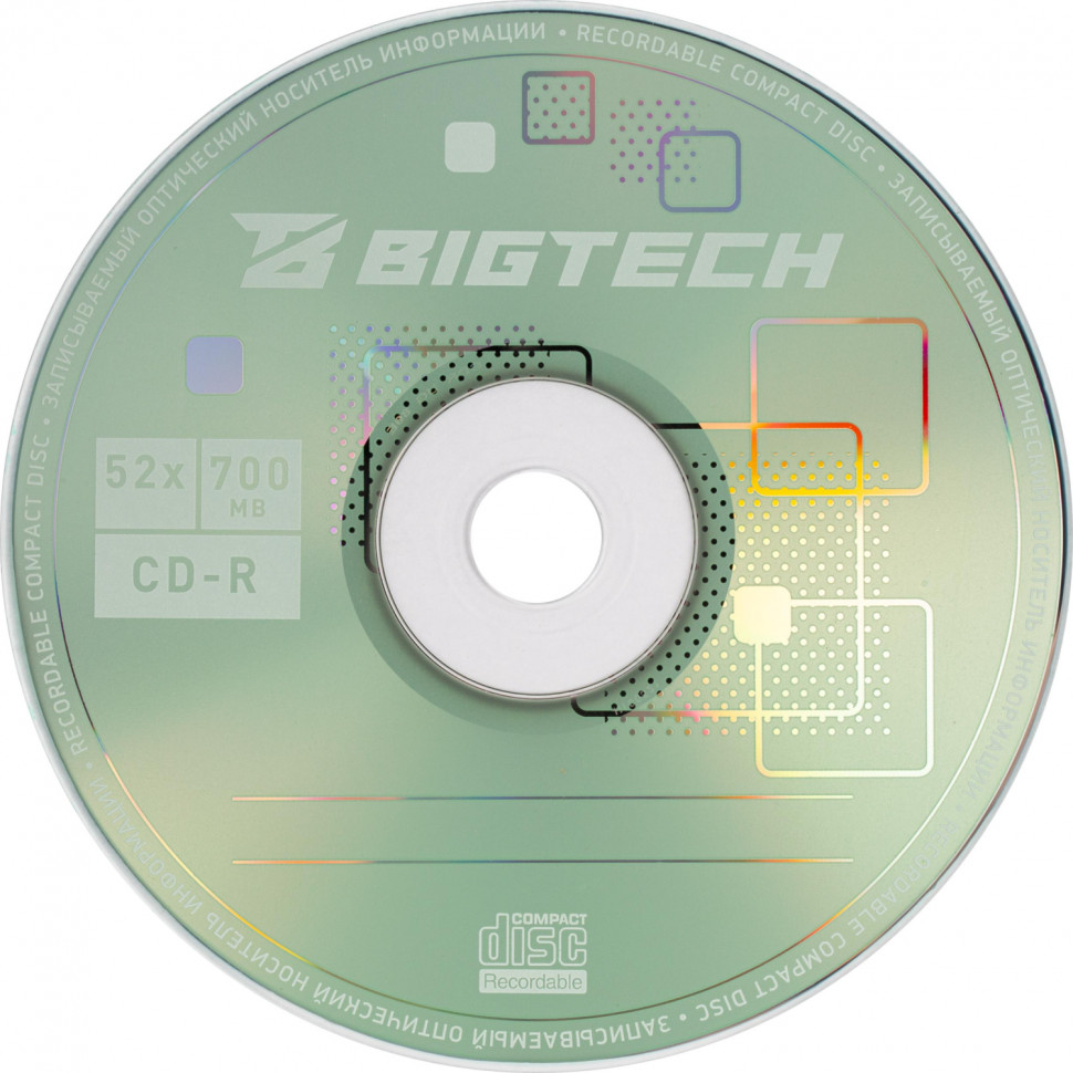 Носители информации Bigtech YCDRB006 CD-R 700 МБ/52х/1 slim box Носители информации Bigtech YCDRB006 CD-R 700 МБ/52х/1 slim box