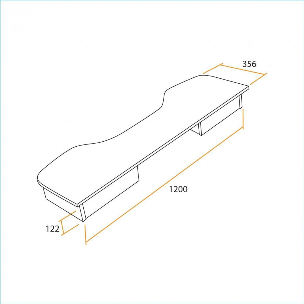 Надстройка StrikeTop (120) NEO black/blue, черный/синяя кромка