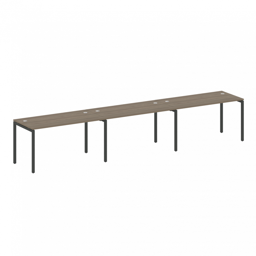 Metal System Quattro Рабочая станция на 3 места на П-образном м/к 40БП.СМ-3.3 Вяз Благородный/Металл Metal System Quattro Рабочая станция на 3 места на П-образном м/к 40БП.СМ-3.3 Вяз Благородный/Металл