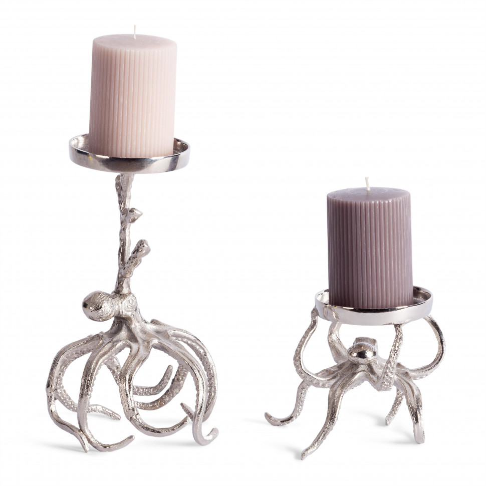 Подсвечник Secret De Maison OCTOPUS2 ( mod. 3933 ) алюминиевый сплав, 17x16,5x25,5 см, никель/nickel antique