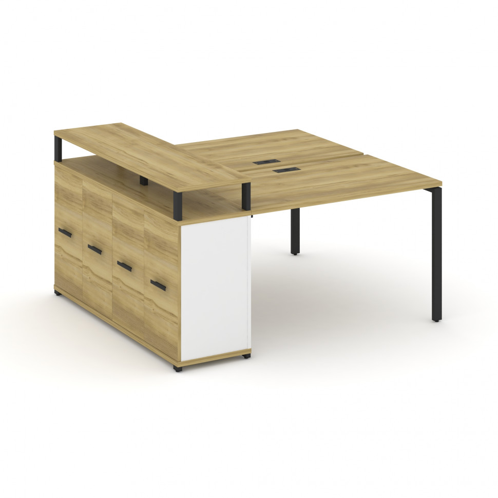 Concept Рабочая станция с опорным распаш. шкафом с верх. горизонтом CN.DRS-222 B Дуб Винченцо/Белый Concept Рабочая станция с опорным распаш. шкафом с верх. горизонтом CN.DRS-222 B Дуб Винченцо/Белый